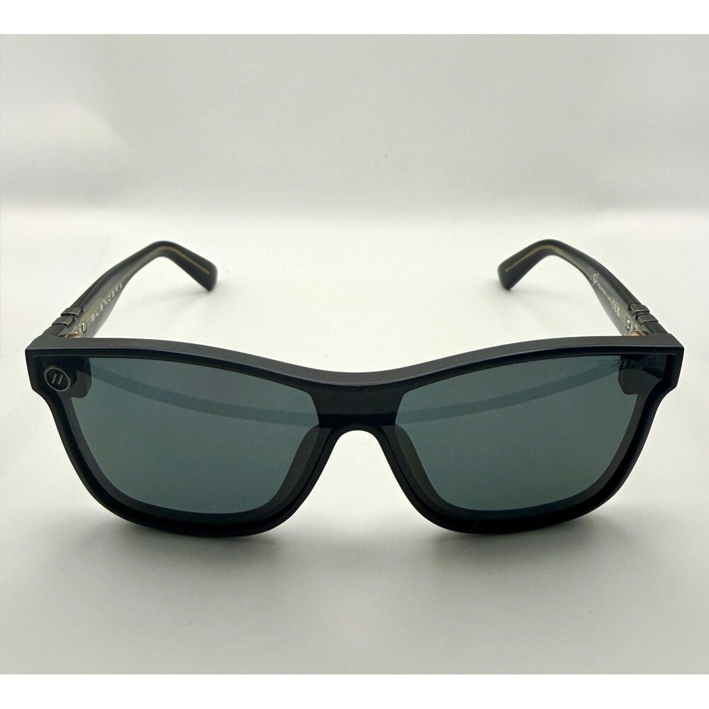 Blenders Polarized Men’s Square Sunglasses Black Plastic Frame Gray Lenses